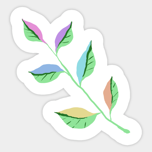 Colorful Leaves Sticker by KelseyLovelle